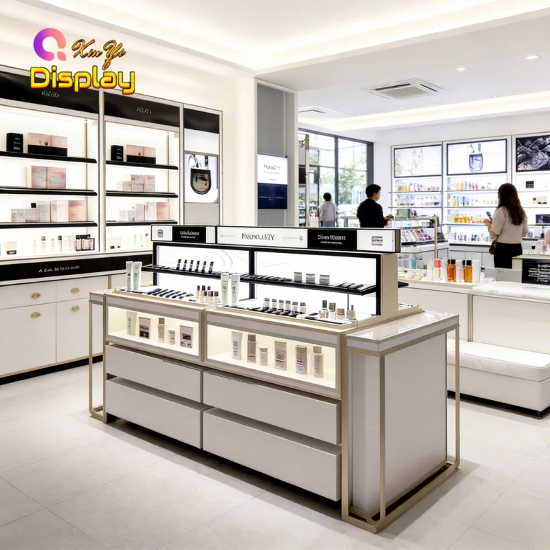 맞춤형 고급 스킨케어 매장 집기 세련된 LED 조명 스 - Luxury Skincare Shop 리뷰 및 가격