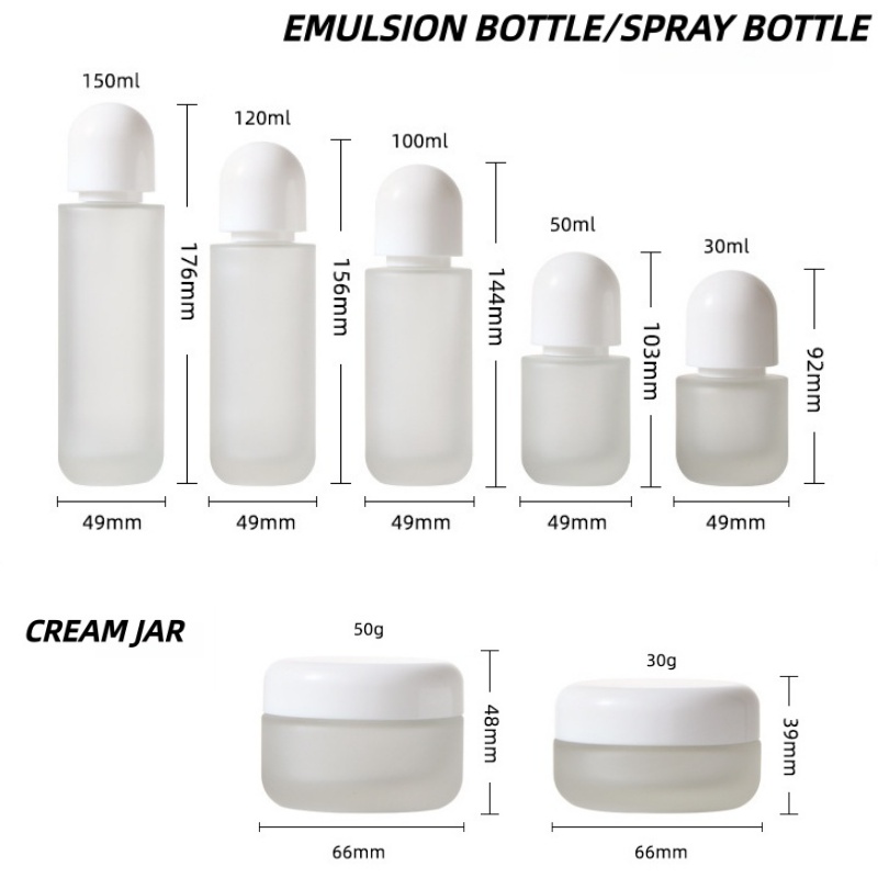 【로고 맞춤 제작】1개 반투명 유리 화장품 세트 무광  - Luxury Skincare Packaging 리뷰 및 가격