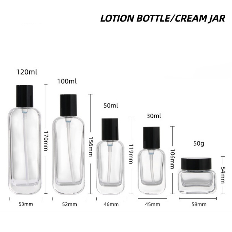 【로고 맞춤 제작】1개 고급 투명 유리 스킨케어 포장  - Luxury Skincare Packaging 리뷰 및 가격