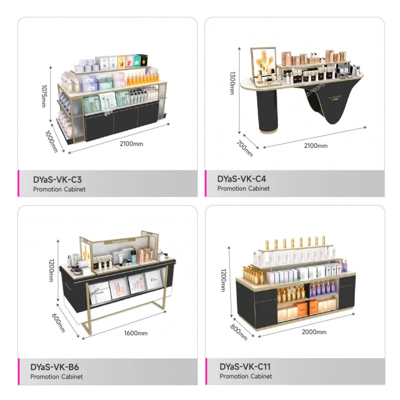 맞춤형 고급 화장품 진열대, LED 조명이 있는 명품  - Luxury Skincare Shop 리뷰 및 가격