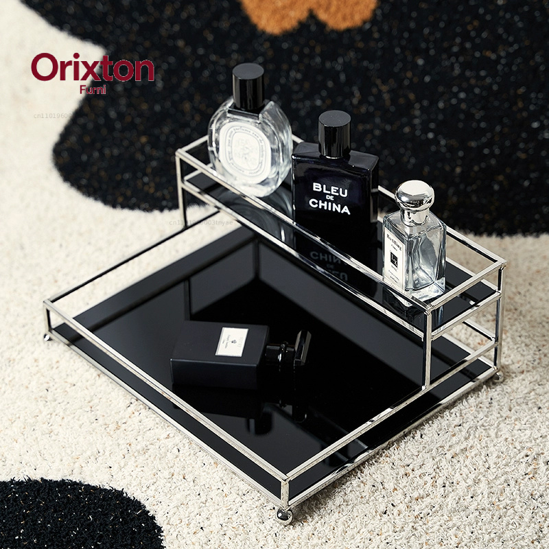 라이트 럭셔리 블랙 데스크탑 메탈 오거나이저 향수 진열 - Luxury Skincare Tools 리뷰 및 가격