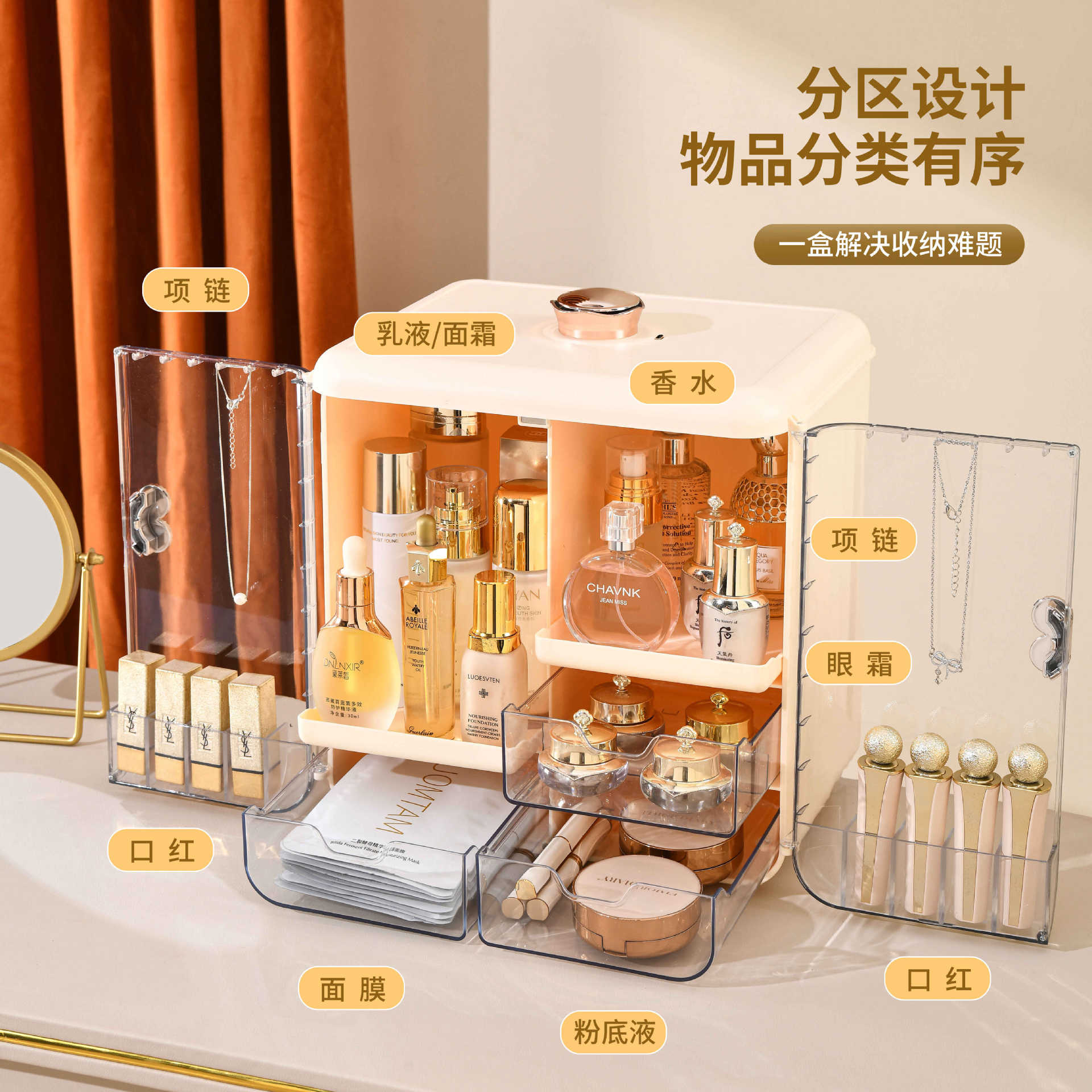 가벼운 고급 화장품 보관함, 데스크탑 립스틱 박스, 화 - Luxury Skincare Tools 리뷰 및 가격