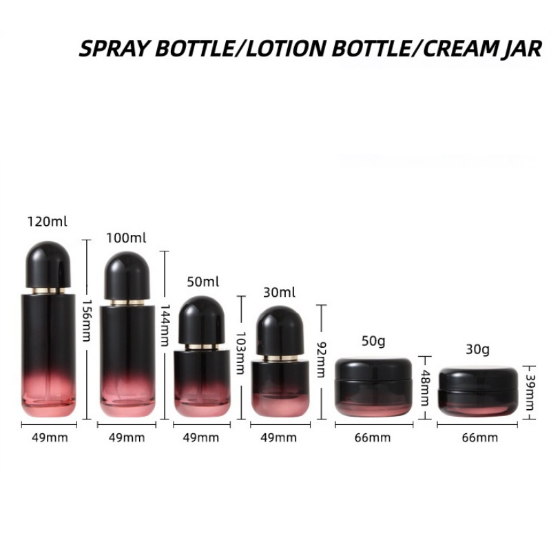 【로고 맞춤 제작】1개 검은빛 보라색 유리 화장품 세트 - Luxury Skincare Packaging 리뷰 및 가격